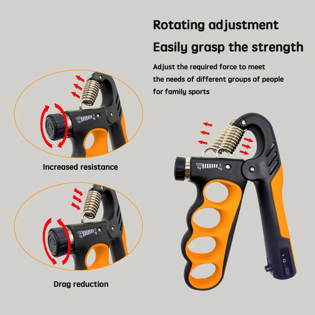 5-100kg Hand Grip Muscle Strengthener Trainer Adjustable Hands Gripper