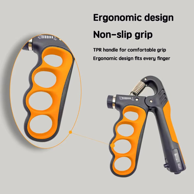 5-100kg Hand Grip Muscle Strengthener Trainer Adjustable Hands Gripper