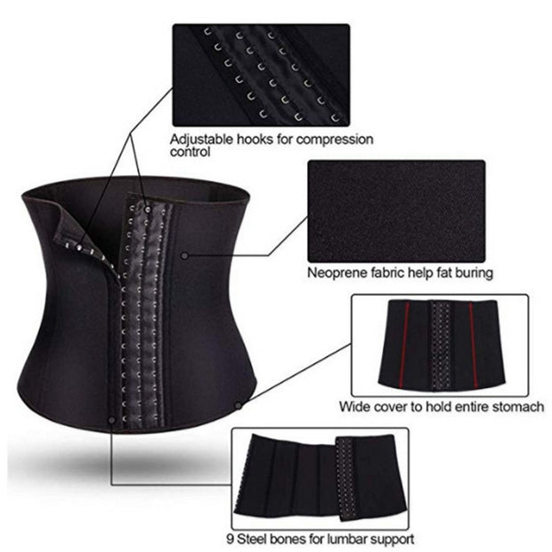 Men's Back Support Neoprene Gym Training Three Breasted Plastic Belt