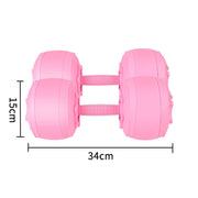 5-6KG Water Filled Travel Dumbbell Sets Home Gym Training Portable Fitness Adjustable Weights Equipment