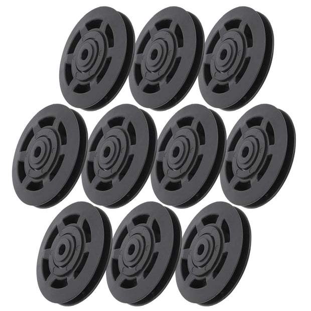10Pcs/Set 95MM Universal Nylon Bearing Pulley Wheel Replacement Gym Fitness Equipment