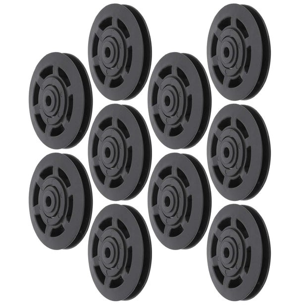 10Pcs/Set 95MM Universal Nylon Bearing Pulley Wheel Replacement Gym Fitness Equipment