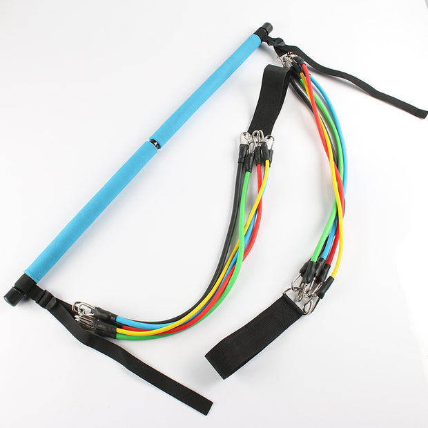 Pilates Bar Portable Gym Accessories Sport Elastic Bodybuilding Resistance Bands