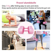 5-6KG Water Filled Travel Dumbbell Sets Home Gym Training Portable Fitness Adjustable Weights Equipment