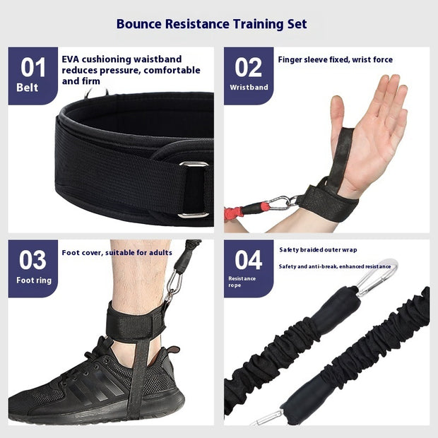 Boxing MMA Taekwondo Elastic String Basketball Bounce Strength Leg Training
